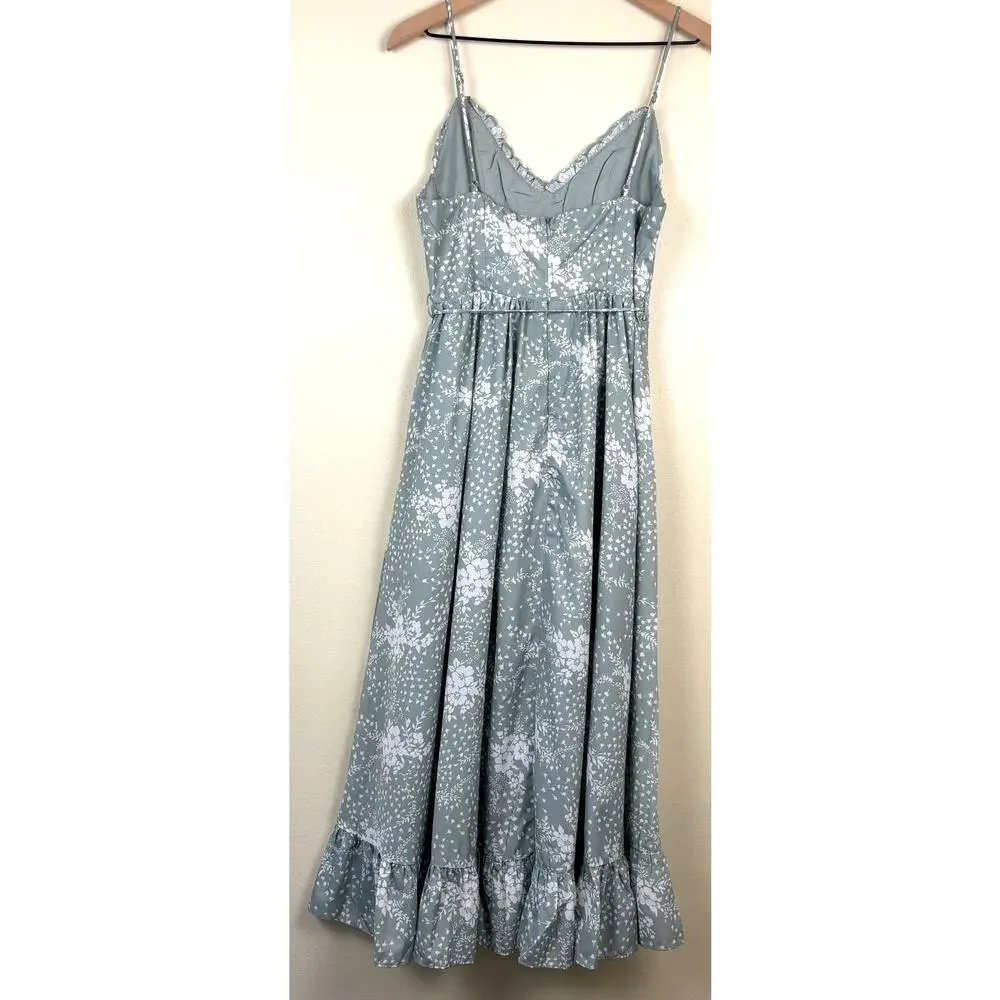 NWT Hello Molly Good Friend Midi Dress Size Medium / 6 in Sage - Picture 12 of 14